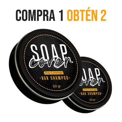 COMPRA 1 OBTÉN 2 | Super Jabón SOAP COVER | Elimina Canas en Cabello, Barba y Cejas