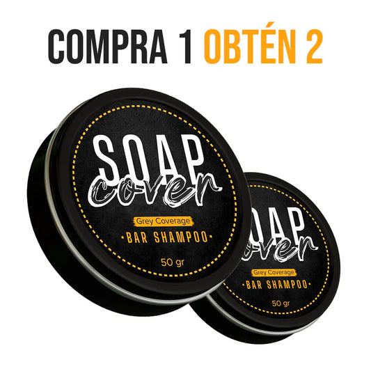 COMPRA 1 OBTÉN 2 | Super Jabón SOAP COVER | Elimina Canas en Cabello, Barba y Cejas